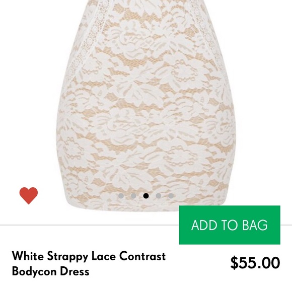 white strappy lace contrast bodycon dress